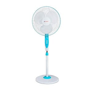 venus sway plus spf400 pedestal fans  400mm  60w  with oscillation and 3 speed option  2 years guarantee  1350 rpm  isi certified sky blue