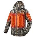 Venustas Camo Men's Heated Hunting Jacket with Battery, Up to 20H Warmth