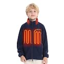 Venustas Kids Heated Fleece Jacket with Battery, Boys Girls Youth Electric Heated Coat for Winter