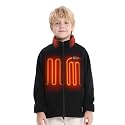 Venustas Kids Heated Fleece Jacket with Battery, Boys Girls Youth Electric Heated Coat for Winter