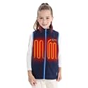 Venustas Kids Heated Fleece Vest with Battery Pack Included, Warmer Youth Electric Heating Vest for Girls