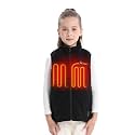 Venustas Kids Heated Fleece Vest with Battery Pack Included, Warmer Youth Electric Heating Vest for Girls