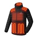 Venustas Men's Lightweight Heated Jacket with Battery, 6-Zone Electric Puffer Winter Coat for Outdoor Camping Hiking
