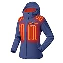 Venustas Women's Waterproof Heated Jacket with Battery &amp; Detachable Hood