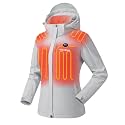 Venustas Women's Waterproof Heated Jacket with Battery &amp; Detachable Hood