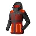Venustas Women's Waterproof Heated Jacket with Battery &amp; Detachable Hood