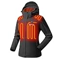 Venustas Women's Waterproof Heated Jacket with Battery &amp; Detachable Hood