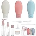Venzina Travel Bottles for Toiletries, 11 Pcs Refillable Kit