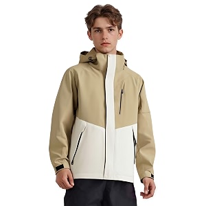 venzina men39s waterproof rain jacket-lightweight windbreaker with color block design breathable for urban outdoor daily commuting i fashion unisex couple jacket