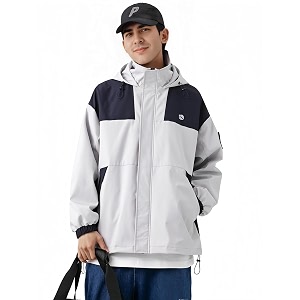 venzina men39s waterproof rain jacket-lightweight windbreaker with color block design breathable for urban outdoor daily commuting i fashion unisex couple jacket