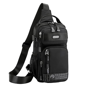 venzina sling bag for men waterproof nylon cross body bag multi pocket shoulder bag fashion side bag with handle amp adjustable strap convenient chest bag for commuting travel