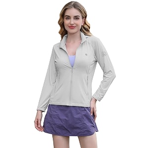 venzina women39s upf 50 lightweight athletic jacket uv sun protection full zip cooling hoodie long sleeve sunscreen protective clothing for women for outdoor hiking s-xl