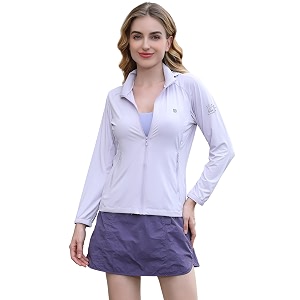 venzina women39s upf 50 lightweight athletic jacket uv sun protection full zip cooling hoodie long sleeve sunscreen protective clothing for women for outdoor hiking s-xl
