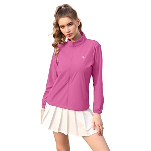 venzina women39s upf 50 lightweight athletic jacket uv sun protection full zip cooling hoodie long sleeve sunscreen protective clothing for women for outdoor hiking s-xl