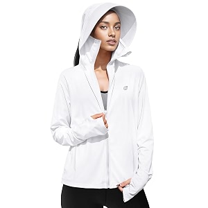 venzina women39s upf 50 lightweight athletic jacket uv sun protection full zip cooling hoodie long sleeve sunscreen protective clothing for women for outdoor hiking s-xl