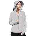 Venzina® Women's UPF 50+ Lightweight Athletic Jacket UV Sun Protection Full Zip Cooling Hoodie Long Sleeve Sunscreen Protective Clothing for Women for Outdoor Hiking, S-XL