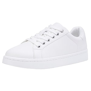 Vepose Womens Lace-Up Walking Sneakers Casual Low