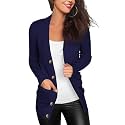 VERABENDI Women's Lightweight Cardigan Sweater Snap Button Front