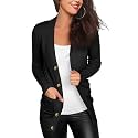 VERABENDI Women's Lightweight Cardigan Sweater Snap Button Front