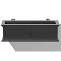 Veradek Brixton Series Plastic Railing Planter - Rectangular Planter for Outdoor Deck/Balcony | Crack-Resistant with Adjustable Rail Attachment | Classic Estate Design for Herbs, Succulents, Flowers