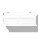 Veradek Brixton Series Plastic Railing Planter - Rectangular Planter for Outdoor Deck/Balcony | Crack-Resistant with Adjustable Rail Attachment | Classic Estate Design for Herbs, Succulents, Flowers