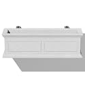 Veradek Brixton Series Plastic Railing Planter - Rectangular Planter for Outdoor Deck/Balcony | Crack-Resistant with Adjustable Rail Attachment | Classic Estate Design for Herbs, Succulents, Flowers