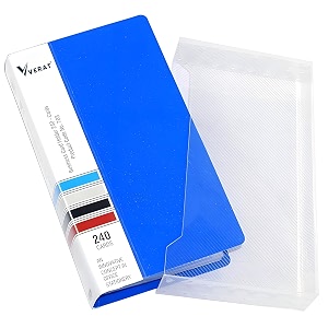verat business card holder 120 pockets for 240 cards business card holder  debitcreditbusinessvisiting name id card holder card organizer professional office organizer blue card holder