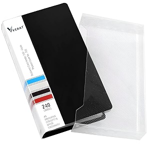 verat business card holder 120 pockets for 240 cards business card holder  debitcreditbusinessvisiting name id card holder card organizer professional black 1pcs card holder