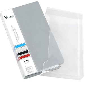 verat business card holder 120 pockets for 240 cards business card holder  debitcreditbusinessvisiting name id card holder card organizer professional office organizer grey card holder