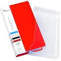 VERAT Business Card Holder, 120 Pockets for 240 Cards Business Card Holder | Debit/Credit/Business/Visiting Name ID Card Holder Card Organizer Professional Office Organizer (Red, Card Holder)