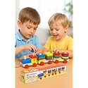 VERAT Stacking Train, Shape Sorter Wooden Toys, Sorting &amp; Stacking for Toddler 3, Montessori Toys for 3 Year Old Boy Girl Gifts, Kids Wooden Puzzle Train Sets