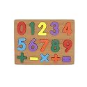 VERAT 0 to 9 Wooden Shape Puzzles Toddler Learning Puzzle Toys, Letter and Number Shape Puzzles, Preschool Learning Block Puzzle Toys for Boys and Girls Gifts 3+