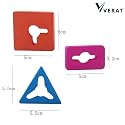 VERAT 4 Shape Wooden Sorting &amp; Stacking Toy, Shape Sorter Toys for Toddlers, Montessori Color Recognition Stacker, Early Educational Block Puzzles for Kids 1 2 3 Years Old Boys and Girls