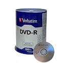 Verbatim DVD-R Blank 16X DVD-R DVR 4.7GB Logo Branded Recordable Media Disc, 100pk Spindle