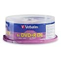 Verbatim DVD+R DL Double Layer 8.5GB 8X LifeSeries - 25pk Spindle 71122 (Pack of 6)
