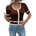 Verdusa Women39s Cropped Sweater Old Money Clothes