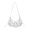 Verdusa Women's Pleated Shoulder Bags Metallic PU Leather Clutch Handbag
