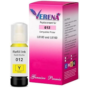 verena 011 amp 012 refill ink bottle compatible for epson l8180 and l8160 printer yellow