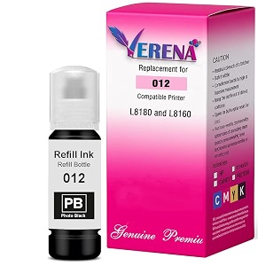 verena 011 amp 012 refill ink bottle compatible for epson l8180 and l8160 printer photo black