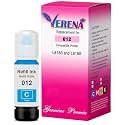 VERENA 011 &amp; 012 Refill Ink Bottle Compatible for Epson L8180 and L8160 Printer (Cyan)
