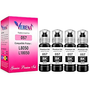 057 refill ink compatible for epson printers black pack of 4