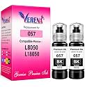 057 Refill Ink Compatible for Epson Printers, Black, Pack of 2