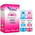 057 Refill Ink Compatible for Epson Printer, Light Cyan &amp; Light Magenta