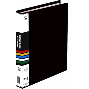 verena a4 size presentation display book folder file binders with plastic clear sleeves document organizer for music sheets artwork drawing for school office black 10 pocket 20 pages