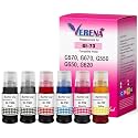 VERENA GI73 Refill Ink for Canon Pixma G570, G670, G550, G650 &amp; G620 Printers | Set of 6 Colors