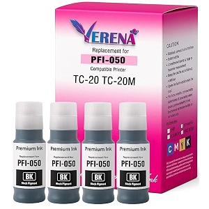 verena pfi 050 refill ink compatible for canon imageprograf tc-20 tc-20m ink tank printers