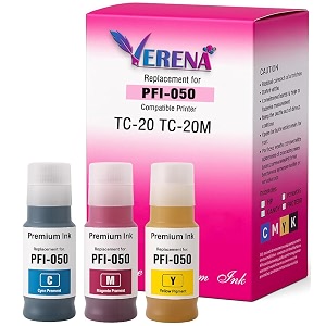 verena pfi 050 refill ink compatible for canon imageprograf tc-20 tc-20m ink tank printers