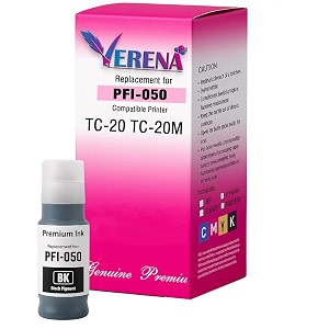 verena pfi 050 black refill ink compatible for canon imageprograf tc-20 tc-20m ink tank printers