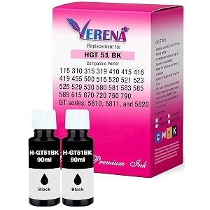 verena refill ink bottle compatible for hp deskjet 58105811582058215822 inktank wireless 310315316319410415416419smart tank 115500510515516720750790 printers gt51 90ml x 2