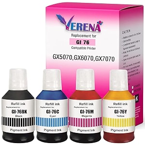 verena gi-76 ink suitable bulk bottle pigment refill ink for canon maxify gx5070gx6070gx7070 printer black cyan magenta yellow
